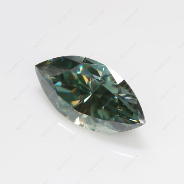 Marquise Cut Light Green/green/dark Green Moissanite Loose Gemstones - Image 2