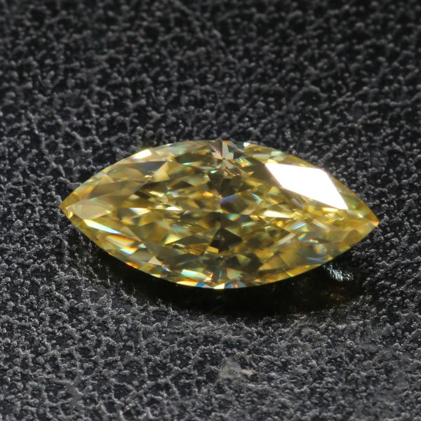 Moissanite Loose Stones Marquise Shape Ice Crushed Cut Original Vivid Yellow Moissanite Diamonds - Image 4