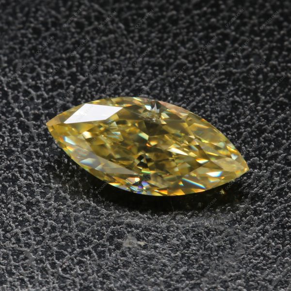 Moissanite Loose Stones Marquise Shape Ice Crushed Cut Original Vivid Yellow Moissanite Diamonds - Image 5