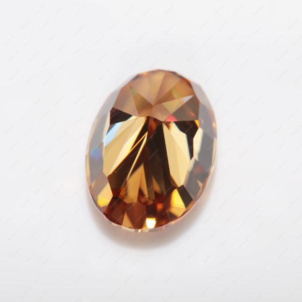 Oval Cut Dark champagne Moissanite Loose Gemstones VVS1 GRA Certificate - Image 4
