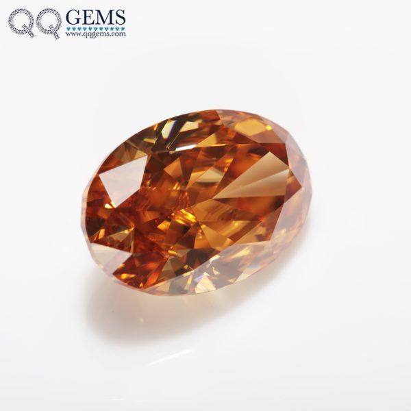 Oval Cut Dark champagne Moissanite Loose Gemstones VVS1 GRA Certificate - Image 6