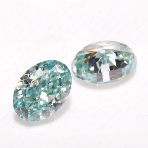 Oval Cut Light Aquamarine/aquamarine Moissanite Loose Gemstones - Image 3