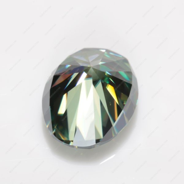 Oval Cut Light Green/green/dark Green Moissanite Loose Gemstones - Image 3