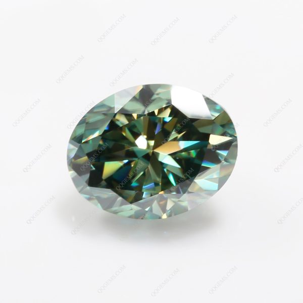 Oval Cut Light Green/green/dark Green Moissanite Loose Gemstones - Image 5