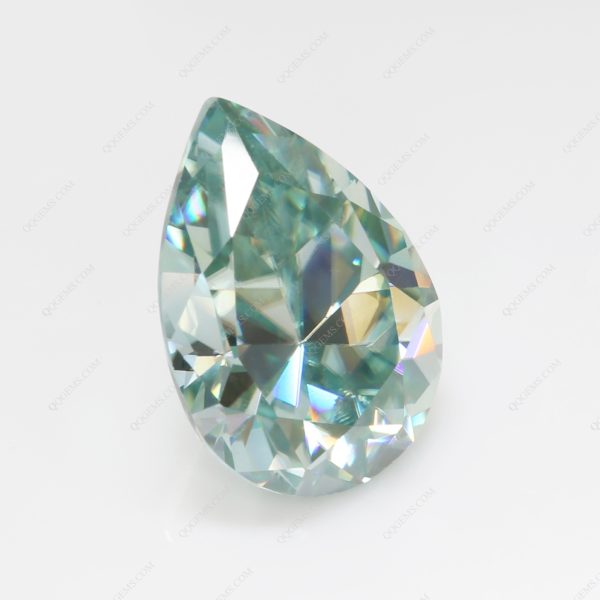 Pear Cut Light Aquamarine/aquamarine Moissanite Loose Gemstones - Image 2