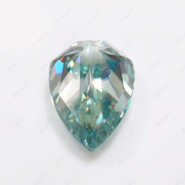 Pear Cut Light Aquamarine/aquamarine Moissanite Loose Gemstones - Image 4