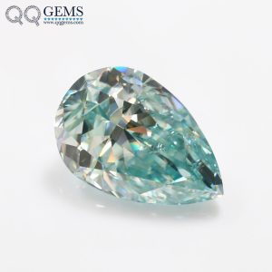 Pear Cut Light Aquamarine/aquamarine Moissanite Loose Gemstones