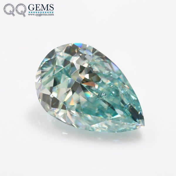 Pear Cut Light Aquamarine/aquamarine Moissanite Loose Gemstones