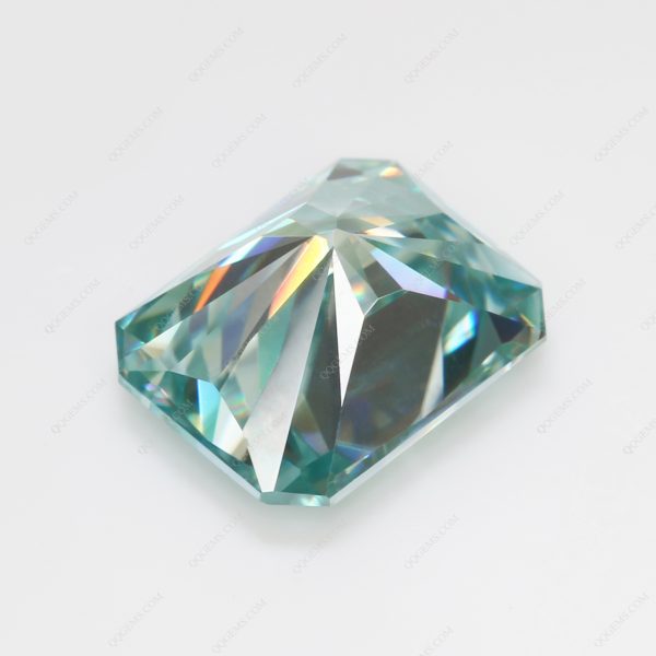 Radiant Cut Light Aquamarine/aquamarine Moissanite Loose Gemstones - Image 3