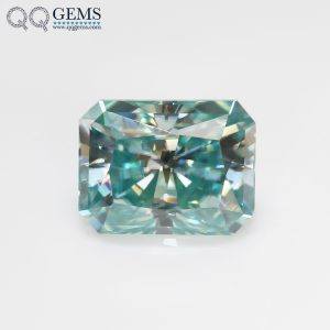 Radiant Cut Light Aquamarine/aquamarine Moissanite Loose Gemstones
