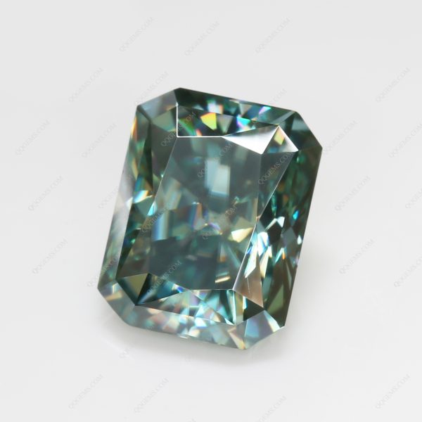 Radiant Cut Light Green/green/dark Green Moissanite Loose Gemstones - Image 2