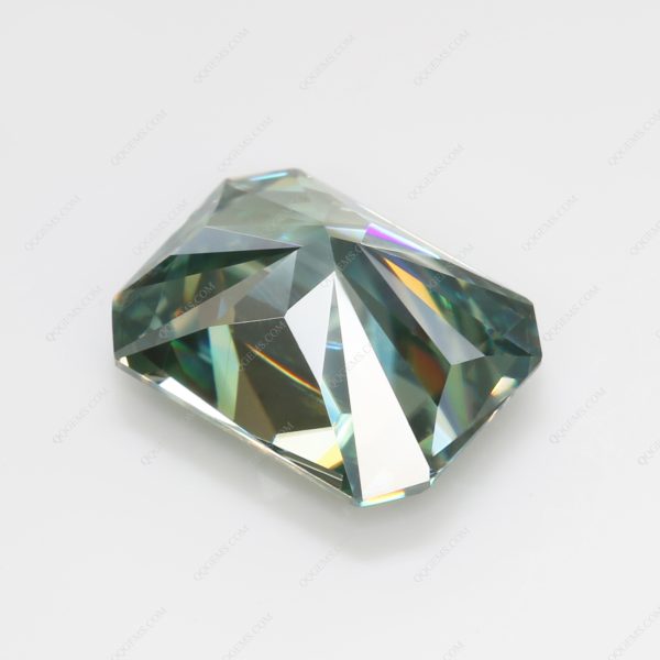Radiant Cut Light Green/green/dark Green Moissanite Loose Gemstones - Image 5