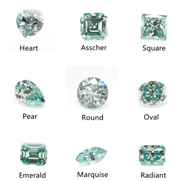 Square Cut Light Aquamarine/aquamarine Moissanite Loose Gemstones - Image 6