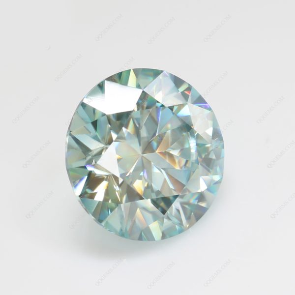 Round Cut Light Aquamarine/aquamarine Moissanite Loose Gemstones - Image 3