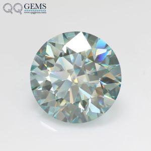 Round Cut Light Aquamarine/aquamarine Moissanite Loose Gemstones