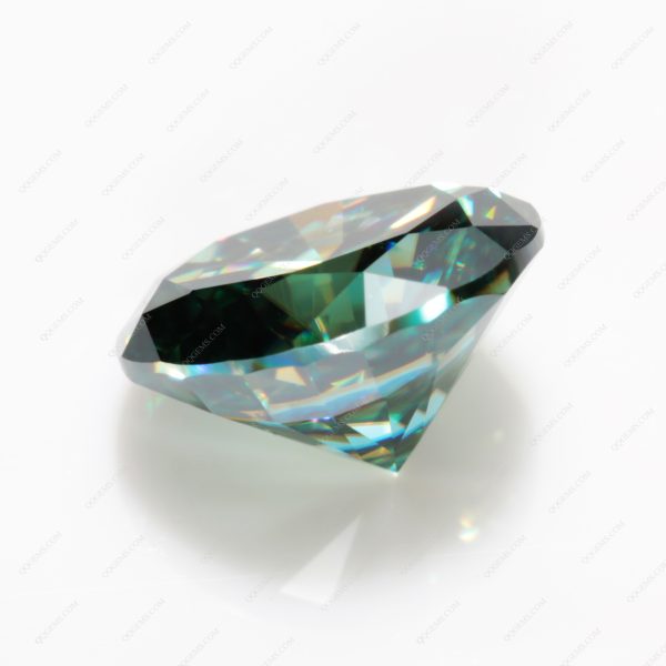 Round Cut Light Green/green/dark Green Moissanite Loose Gemstones - Image 5