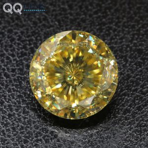 Moissanite Loose Gemstones Round Shape Ice Crushed Cut Raw Material