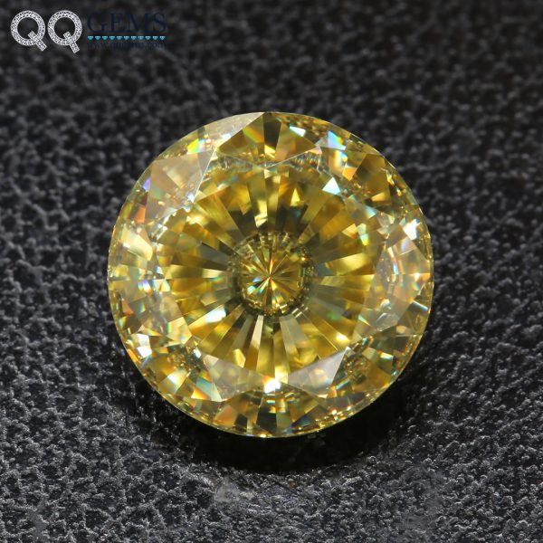 Moissanite Loose Gemstones Round Shape Ice Crushed Cut Raw Material