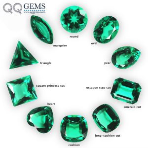 Round Oval Pear Heart Marquise Cushion Columbia Emerald Cultivated Loose Gems
