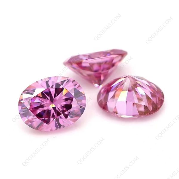Round Oval Square Cushion Pear Heart Radiant Asscher Emerald Cut Plating pink Moissanite - Image 7