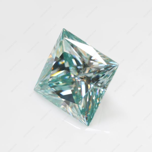 Square Cut Light Aquamarine/aquamarine Moissanite Loose Gemstones - Image 2