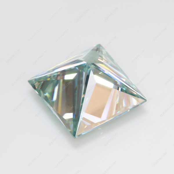 Square Cut Light Aquamarine/aquamarine Moissanite Loose Gemstones - Image 3