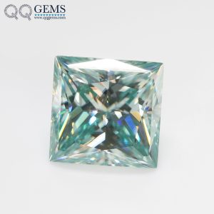 Square Cut Light Aquamarine/aquamarine Moissanite Loose Gemstones
