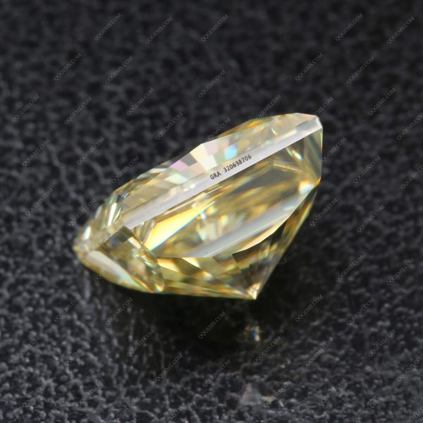 Square Princess Cut Fancy Original Vivid Yellow Moissanite Loose Diamonds square Shape - Image 2