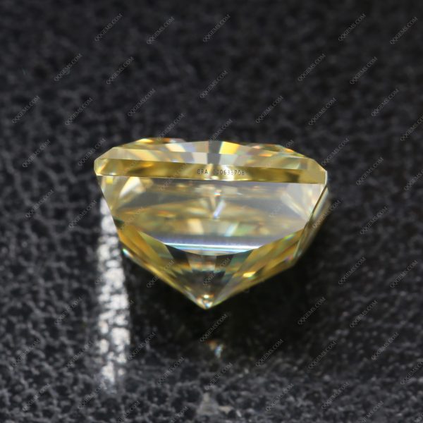 Square Princess Cut Fancy Original Vivid Yellow Moissanite Loose Diamonds square Shape - Image 4