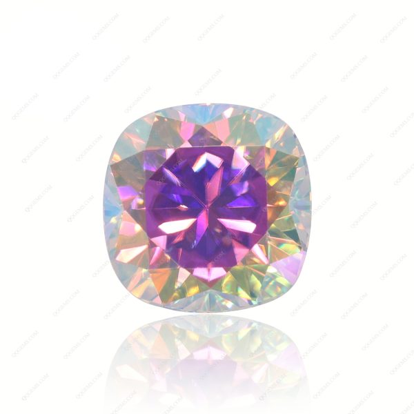 Cushion Cut Plating Full Multicolor Moissanite Diamond with GRA Certificate Moissanite - Image 5