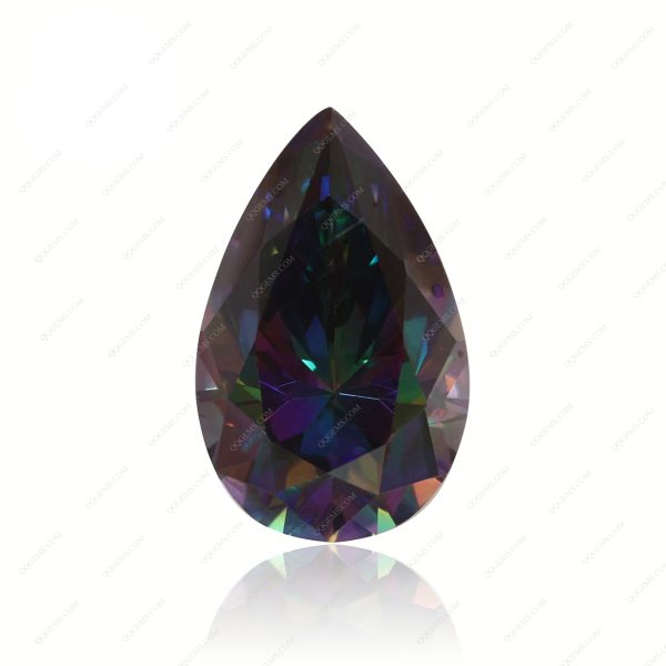 Pear Cut Plating Full Multicolor Moissanite Diamond with GRA Certificate Moissanite - Image 3