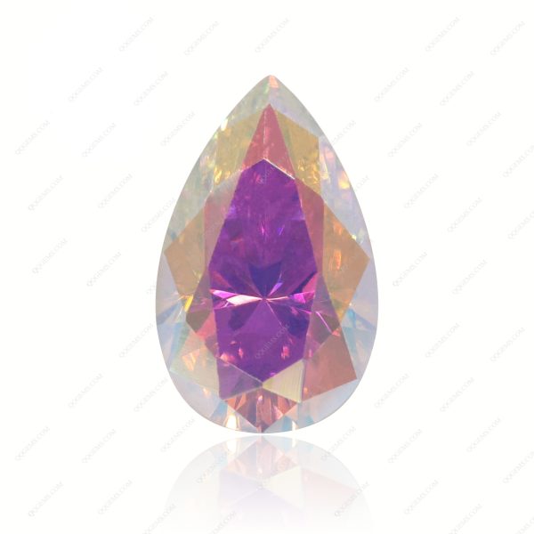 Pear Cut Plating Full Multicolor Moissanite Diamond with GRA Certificate Moissanite - Image 4
