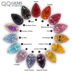 Pear Cut Plating Full Multicolor Moissanite Diamond with GRA Certificate Moissanite