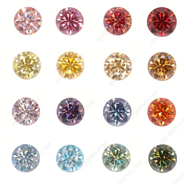Round Brilliant Cut Plating Full Multicolor Moissanite Diamond with Certificate 8H&8A Cut Moissanite - Image 21