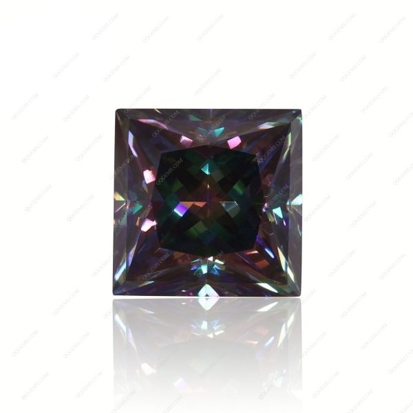 Square Cut Plating Full Multicolor Moissanite Diamond with GRA Certificate Moissanite - Image 4