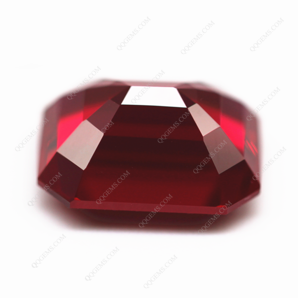 Octagon Step Cut Cultivation Blood Red Ruby Gems Emerald Cut Lab Created Ruby Red Gems - Image 5