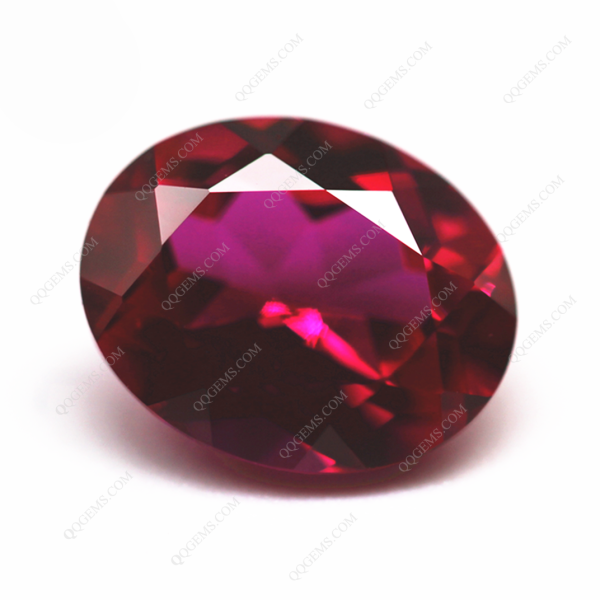 Oval Natural Cut Cultivated Ruby Red Loose Gemstones Price Per Carat Lab Grown Red Ruby Gems - Image 2