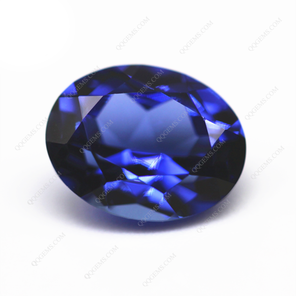 Oval Natural Cut Laboratory Cultivation of Royal Blue Sapphire Lab Created Sapphire Gems - Image 5