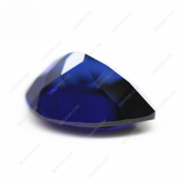 Pear Natural Cut Laboratory Cultivated Sapphire Royal blue Loose Gemstones - Image 5