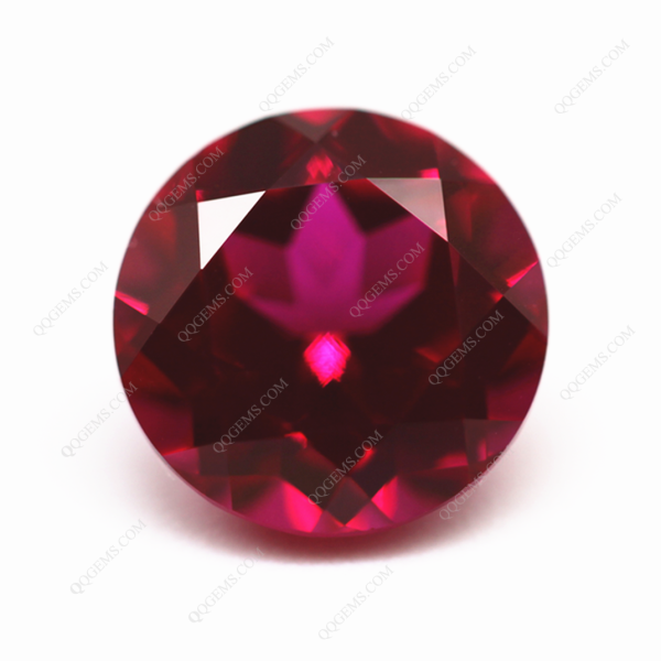 Ruby Red Loose Gemstones Round Shape Laboratory Cultivation of Blood Red Rubies Gems - Image 4