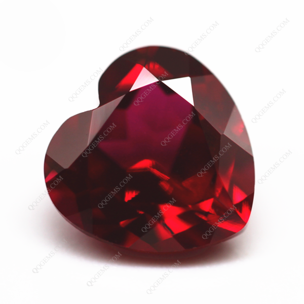 Heart Natural Cut Cultivated Blood Red Ruby Loose Gemstones Czochralski Method Lab Created Gems - Image 3