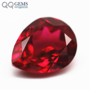 Pear Natural Cut Cultivation Ruby Loose Gemstones Laboratory Regeneration Blood Red Ruby