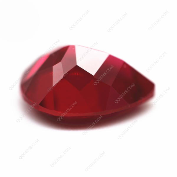 Pear Natural Cut Cultivation Ruby Loose Gemstones Laboratory Regeneration Blood Red Ruby - Image 5