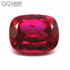 Long Cushion Natural Cut Cultivated Ruby Loose Gems Breeding Ruby Lab Grown Gems
