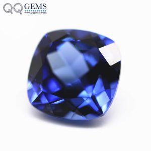 Alternative view of Cushion Natural Cut Cultivation Sapphire Loose Gems Lab Grown Royal Blue Sapphire Gems