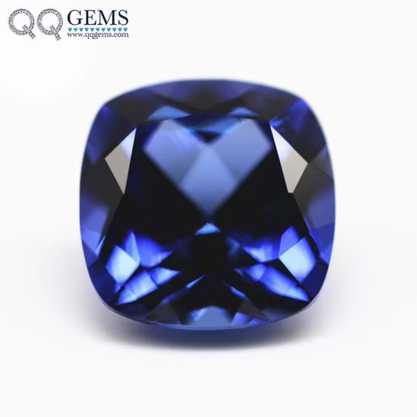 Cushion Natural Cut Cultivation Sapphire Loose Gems Lab Grown Royal Blue Sapphire Gems