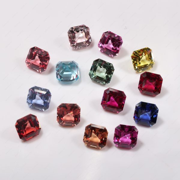 Asscher Natural Cut Cultivation Sapphire Loose Gems Lab Grown Sapphire Multicolor Gemstones - Image 4