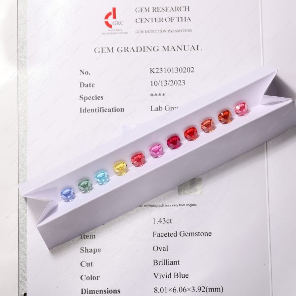 Cushion Natural Cut Cultivation Sapphire Loose Gems Lab Grown Sapphire Multicolor Gemstones - Image 3