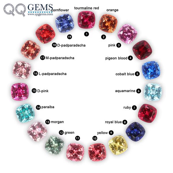 Cushion Natural Cut Cultivation Sapphire Loose Gems Lab Grown Sapphire Multicolor Gemstones