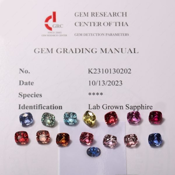 Cushion Natural Cut Cultivation Sapphire Loose Gems Lab Grown Sapphire Multicolor Gemstones - Image 7